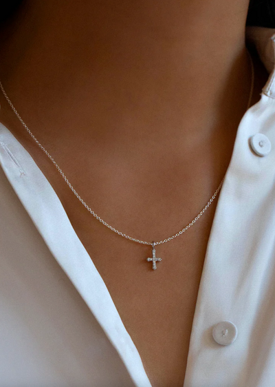 Cross Necklace | Silver