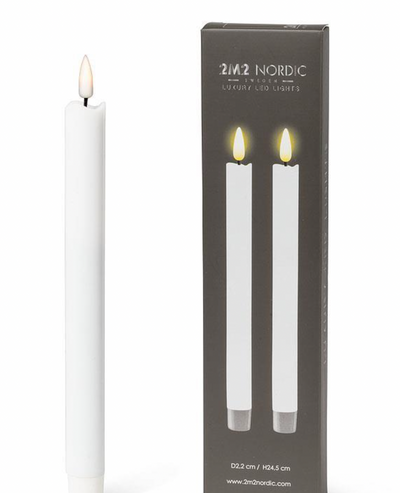 Battery Operated Taper Candle Set of 2