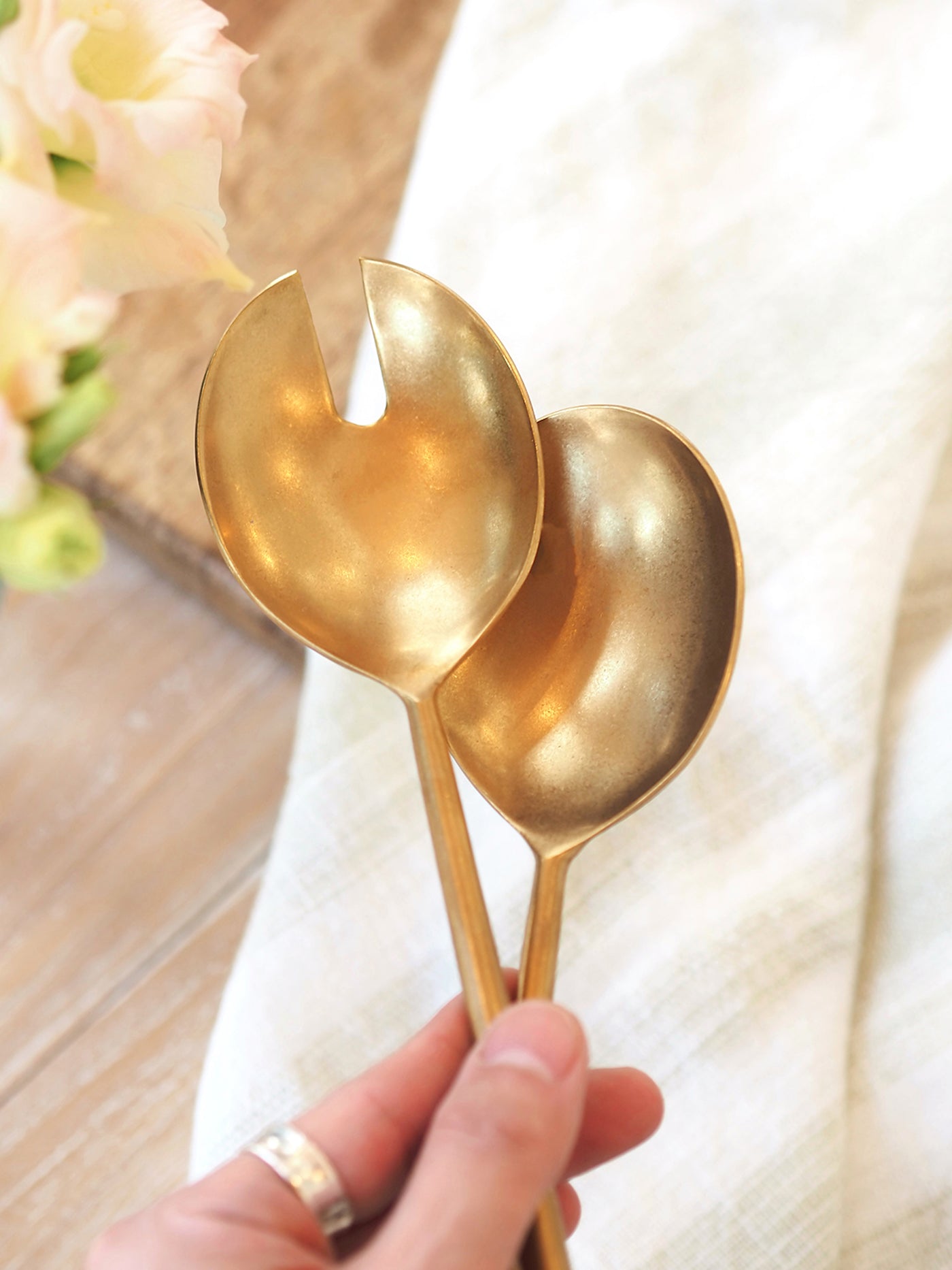 Tides Gold Salad Server Set