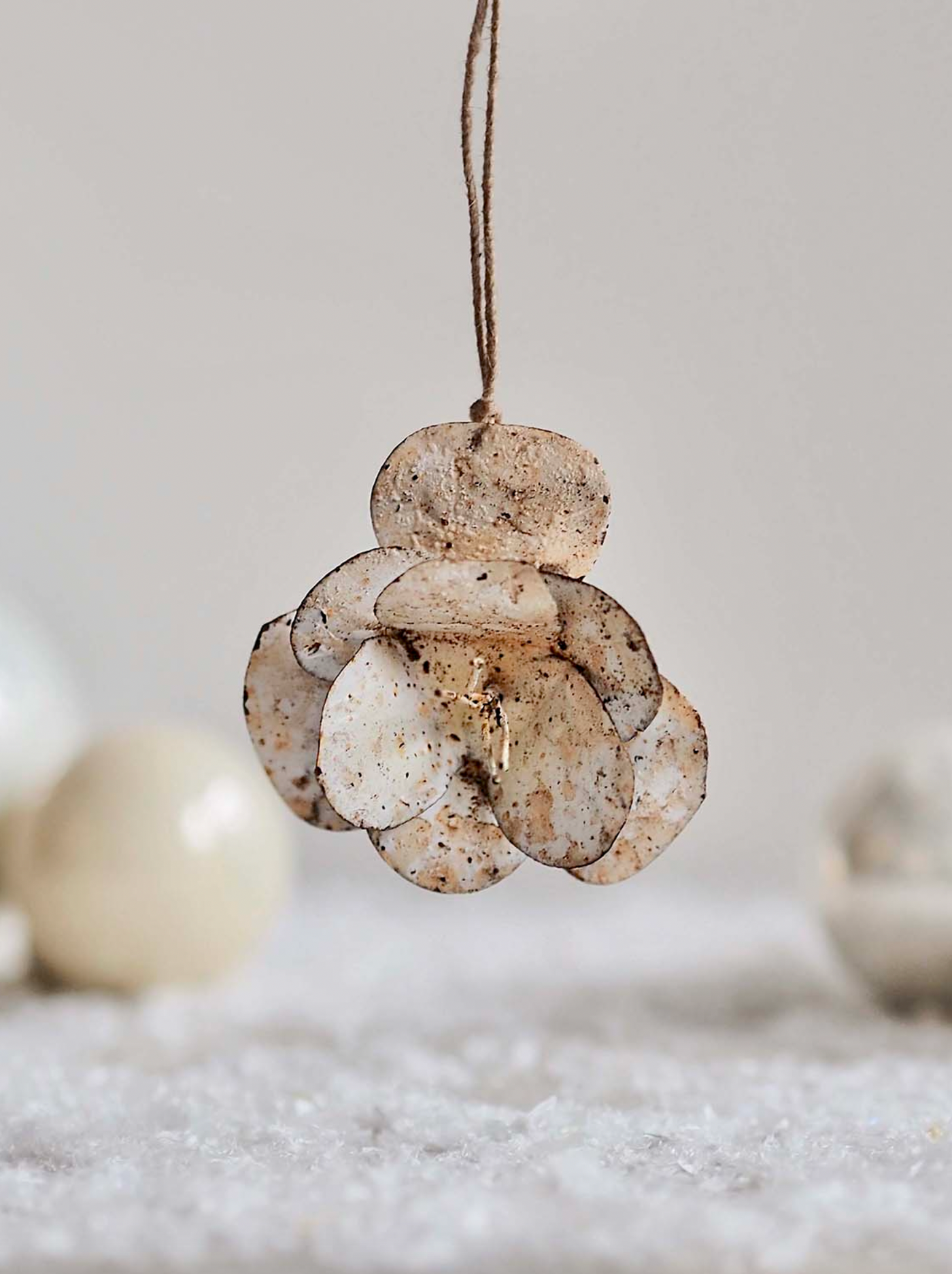 White Poppy Ornament