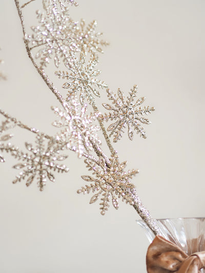 Glittered Snowflake Stem