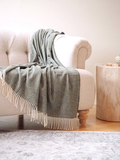 Monroe Hunter Herringbone Throw