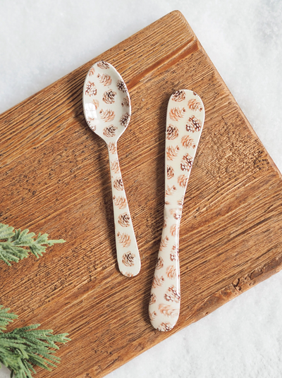 Holiday Pinecones Mini Utensils