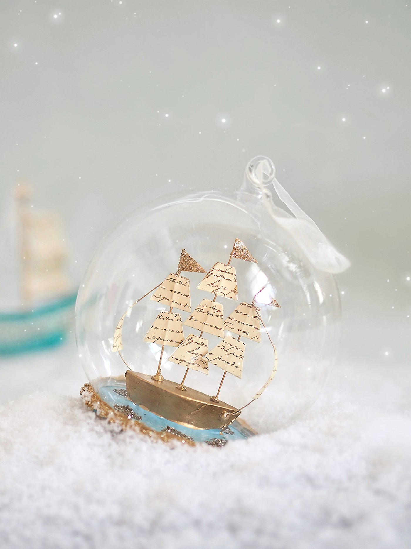 Sailboat Globe Ornament