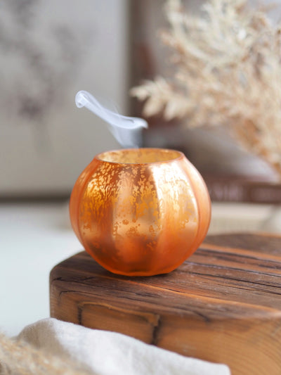 Rustic Pumpkin Mercury Votive Candle