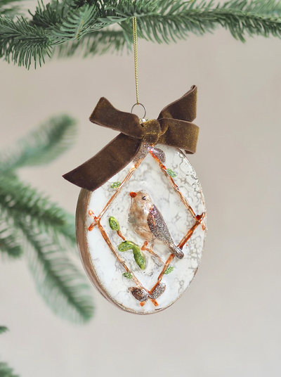 Ribbon Bird Ornament