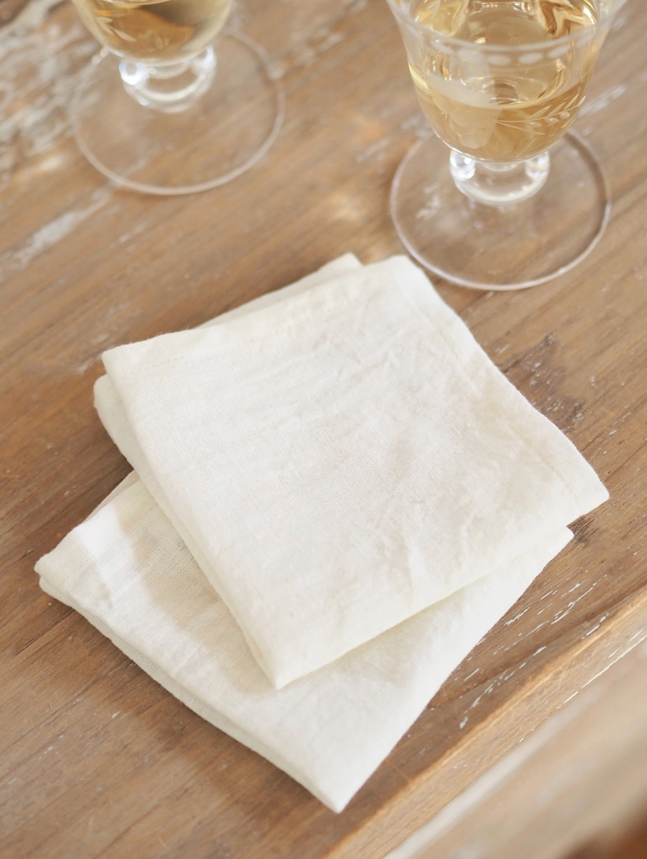 Ellis Ivory Linen Cocktail Napkin