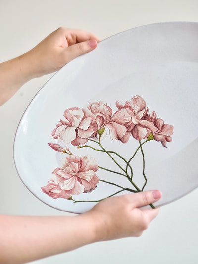 Nerium Oleander Oval Platter