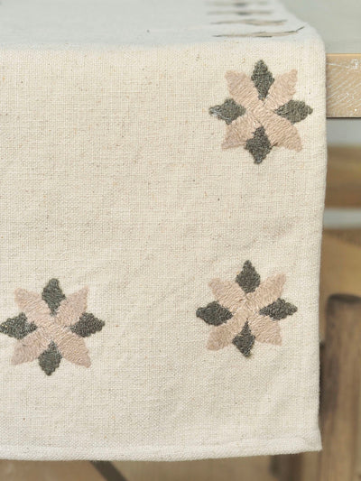 Embroidered Star Table Runner