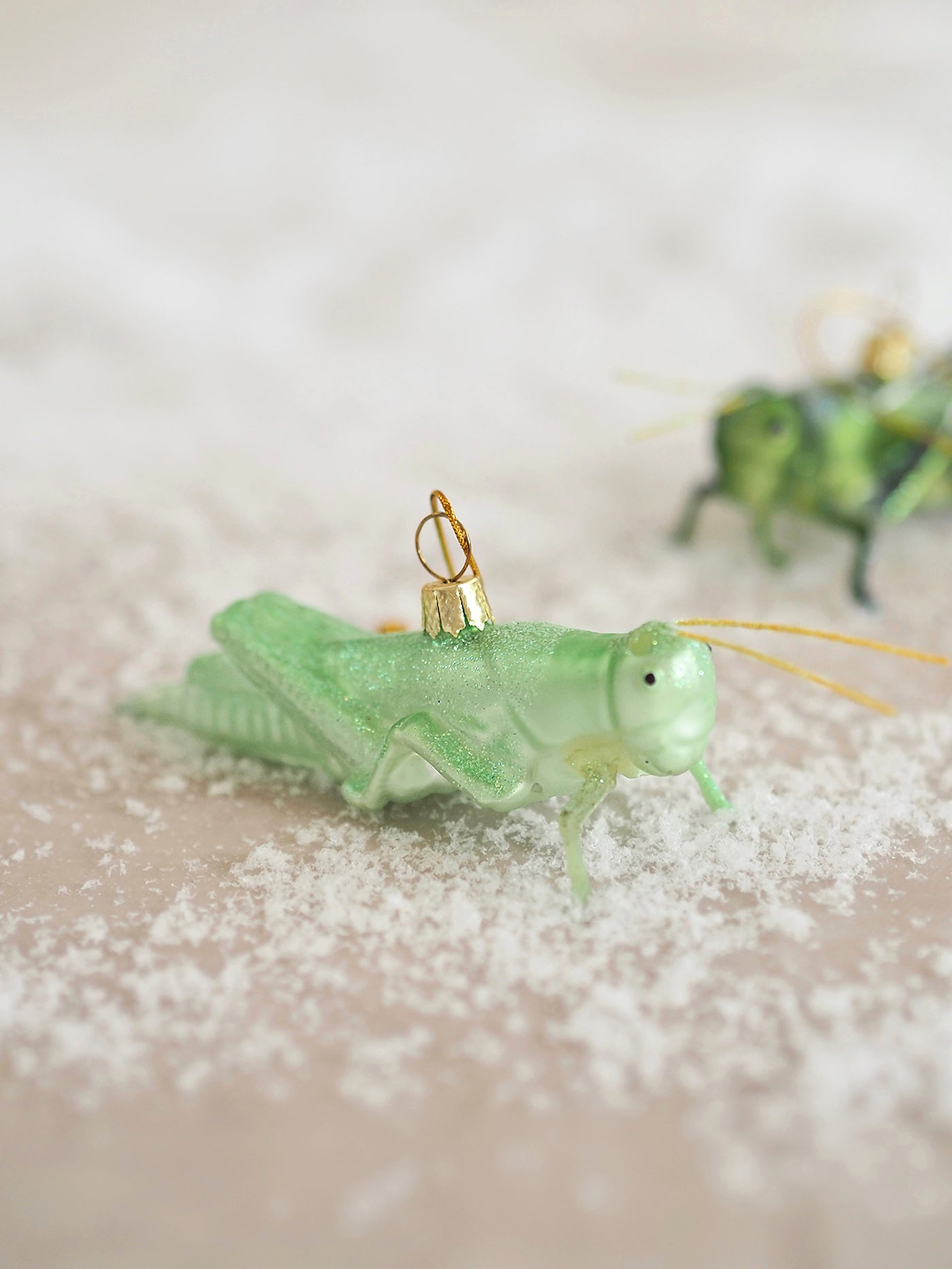 Bright Green Grasshopper Ornament