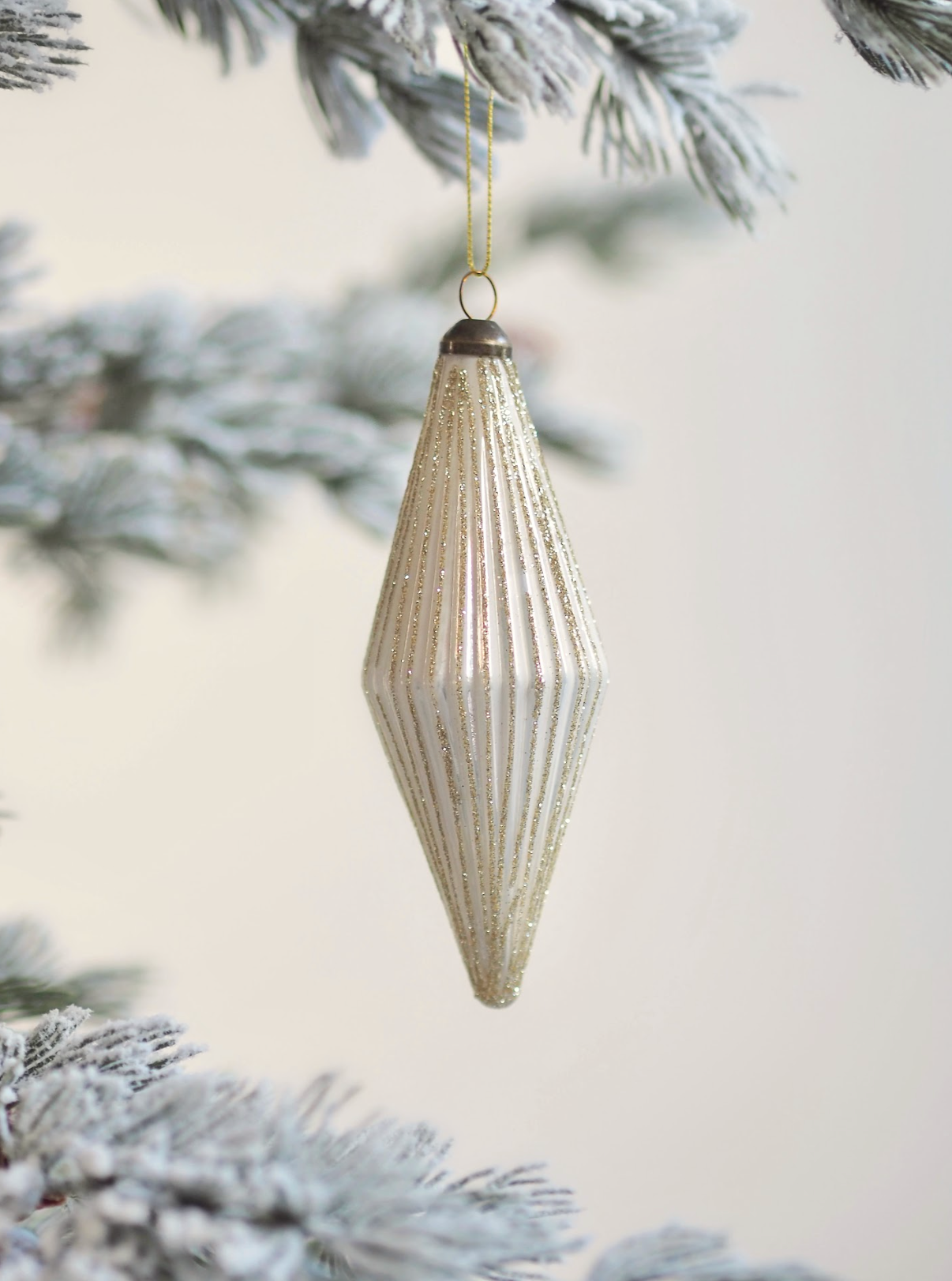 Glittered Finial Ornament