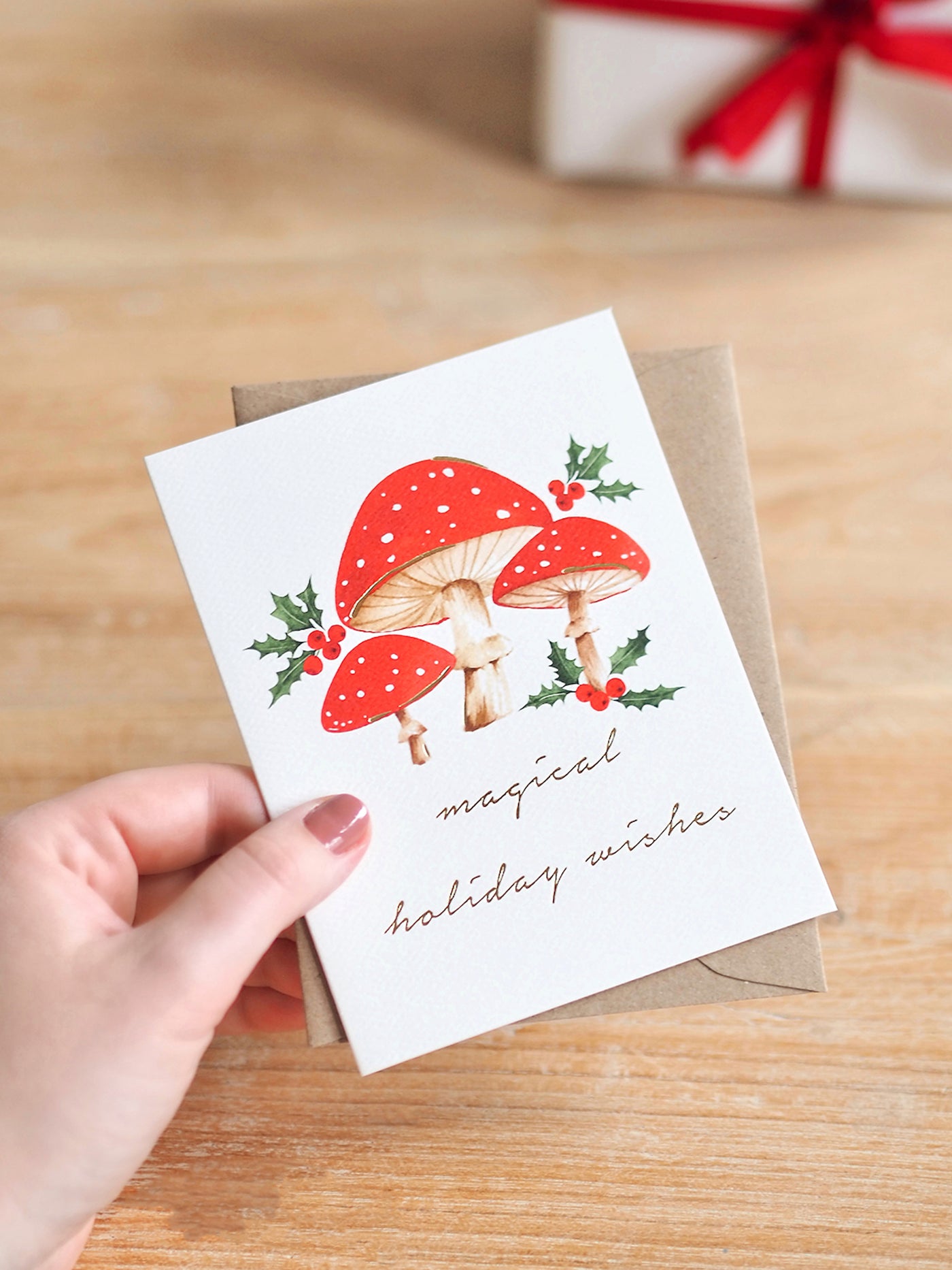 Magical Holiday Mushroom Card