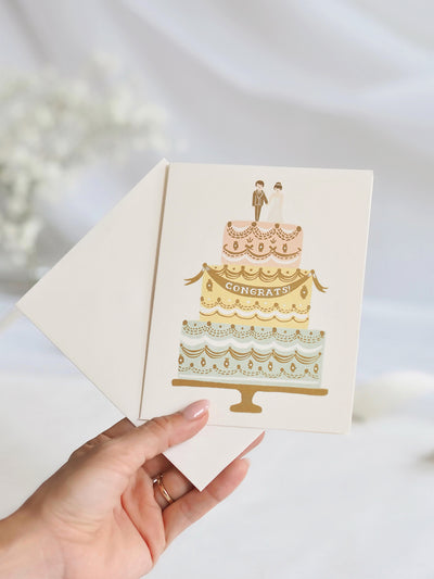 Congrats Wedding Cake Card