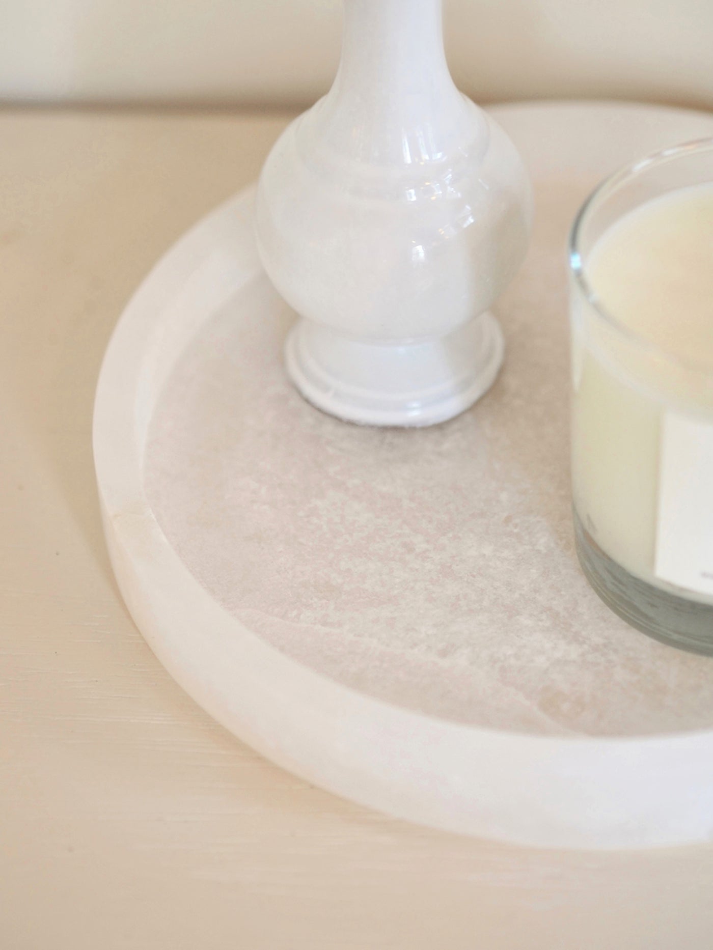 Round Alabaster Tray