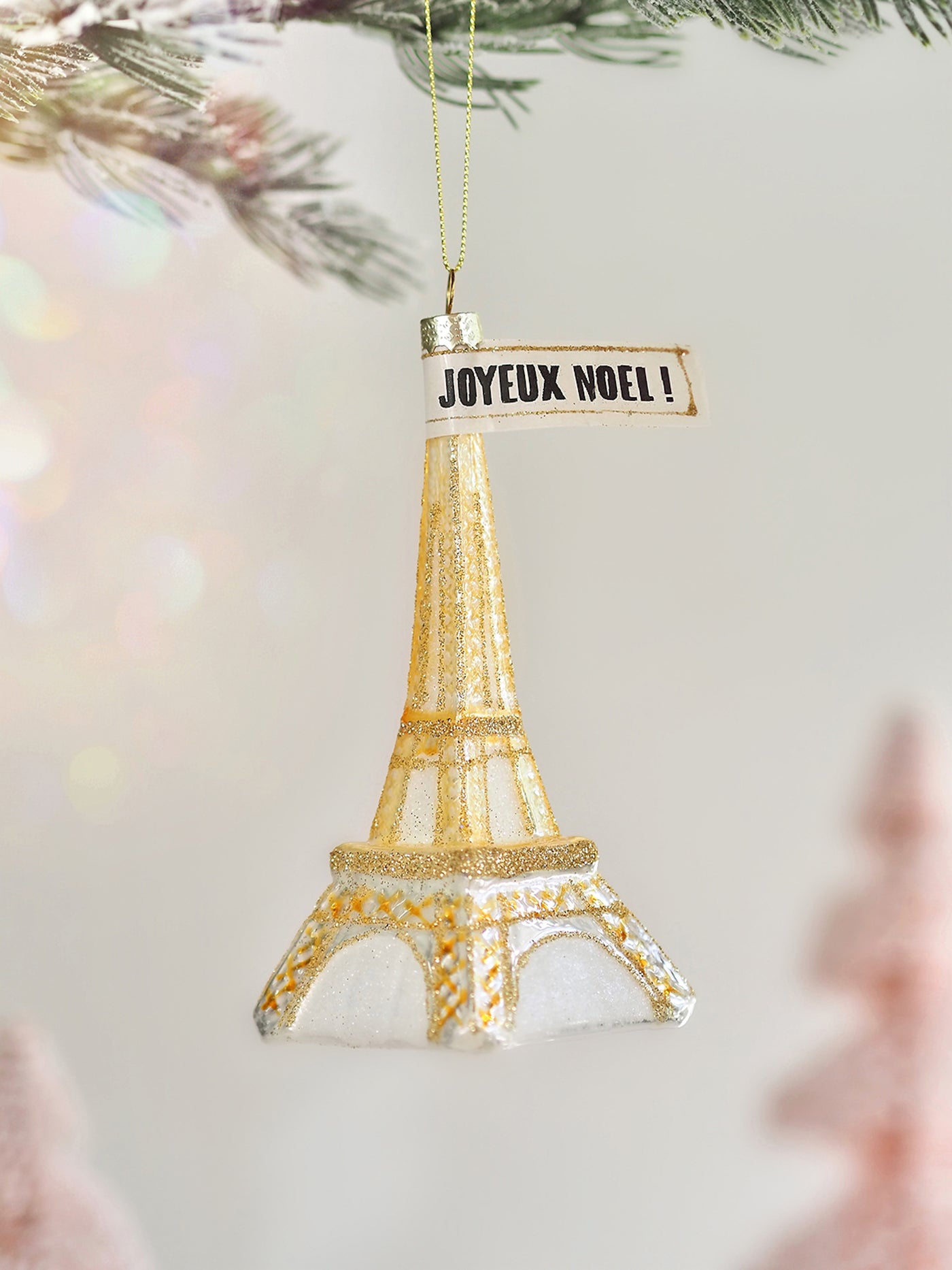 Gold Joyuex Noel Eiffel Tower Ornament