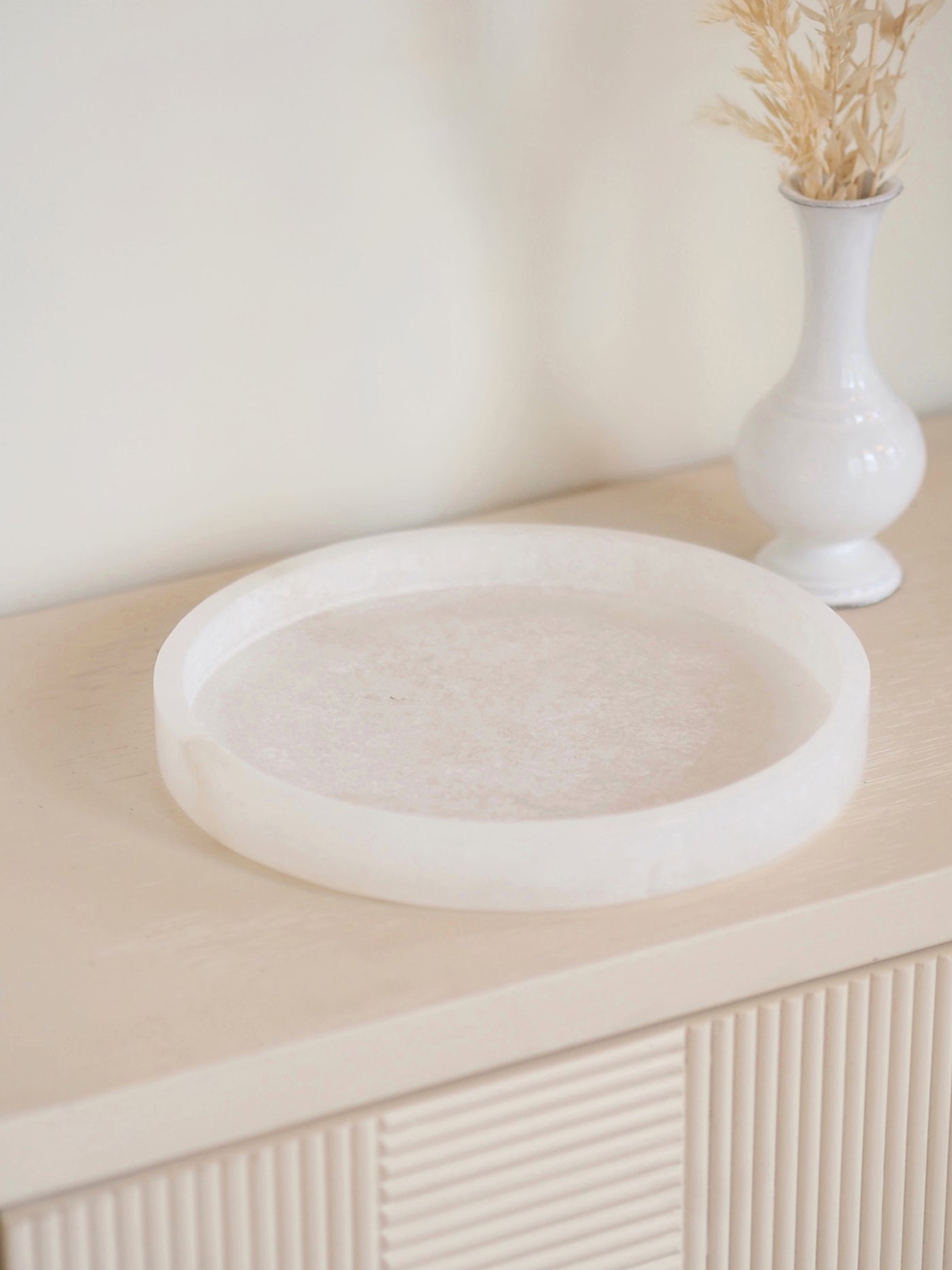 Round Alabaster Tray