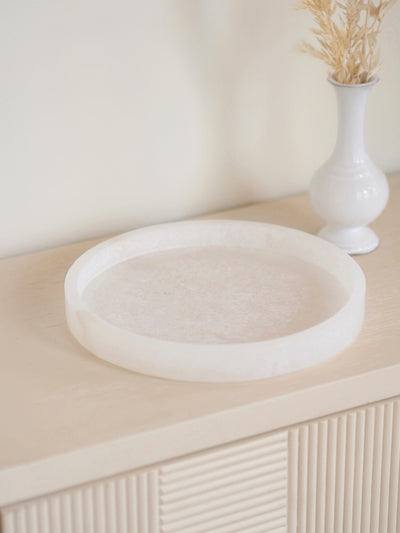 Round Alabaster Tray