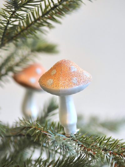 Copper Mushroom Clip Ornament