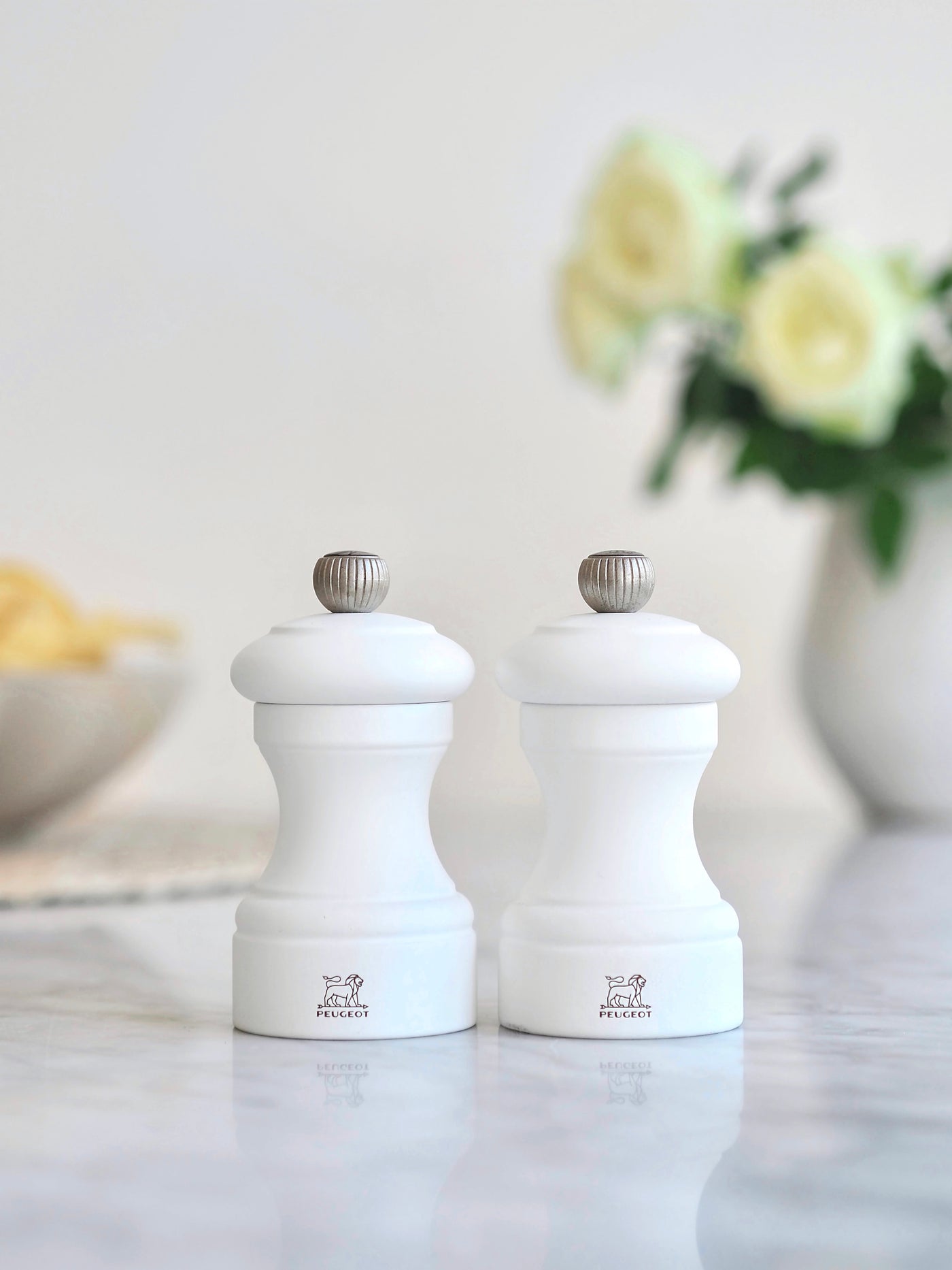 Bistro White Salt and Pepper Mills