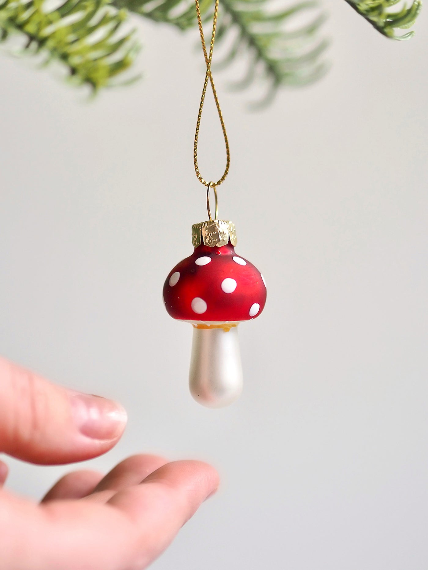 Tiny Red Mushroom Ornament