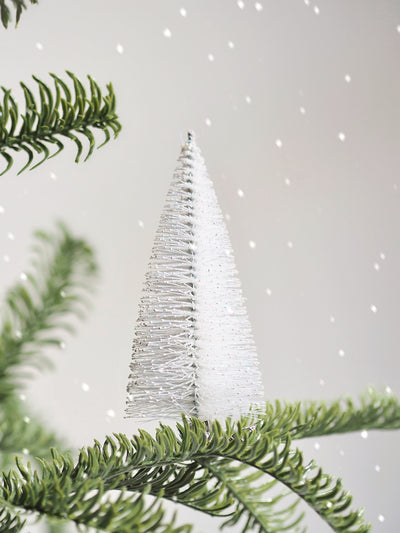 Frosted White Tree Clip Ornament