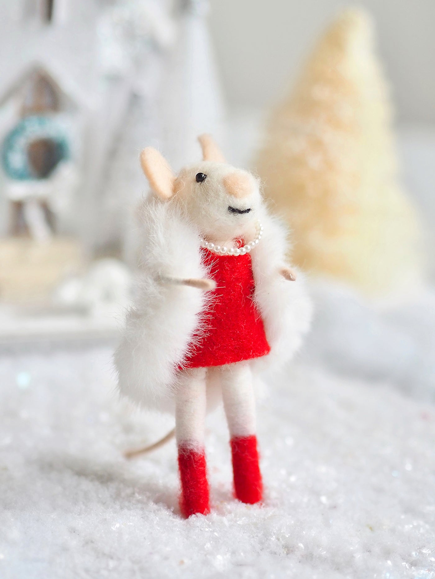 Ruby Red Mouse Ornament