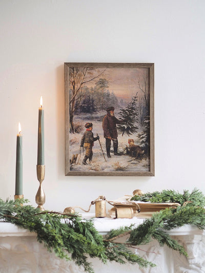 Christmas Tree Farm Framed Canvas Print | 11x14