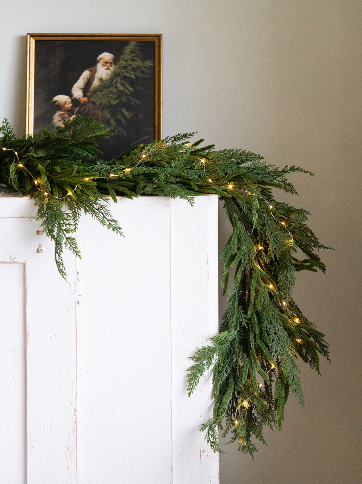 Norfolk & Cypress Faux Garland - 6ft