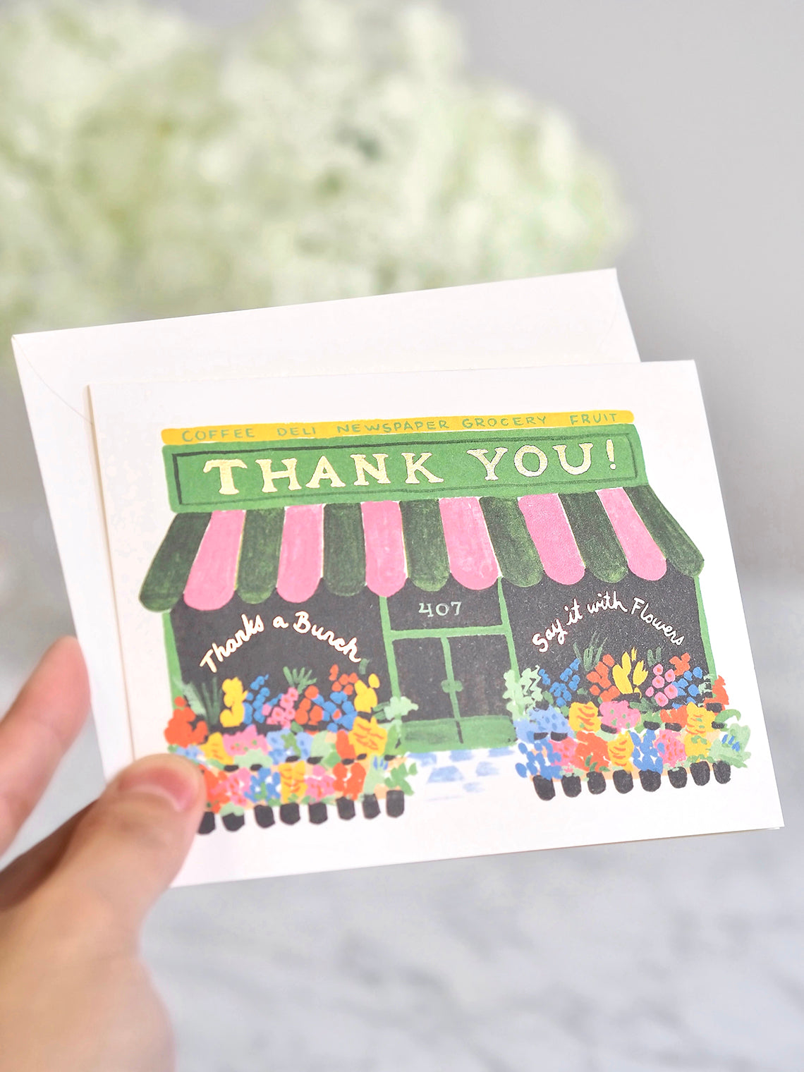 Flower Shop Thank You Card