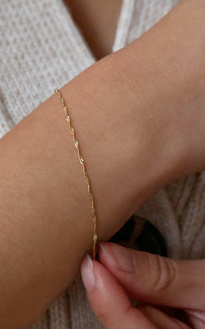 Singapore Chain Bracelet | 14K Gold