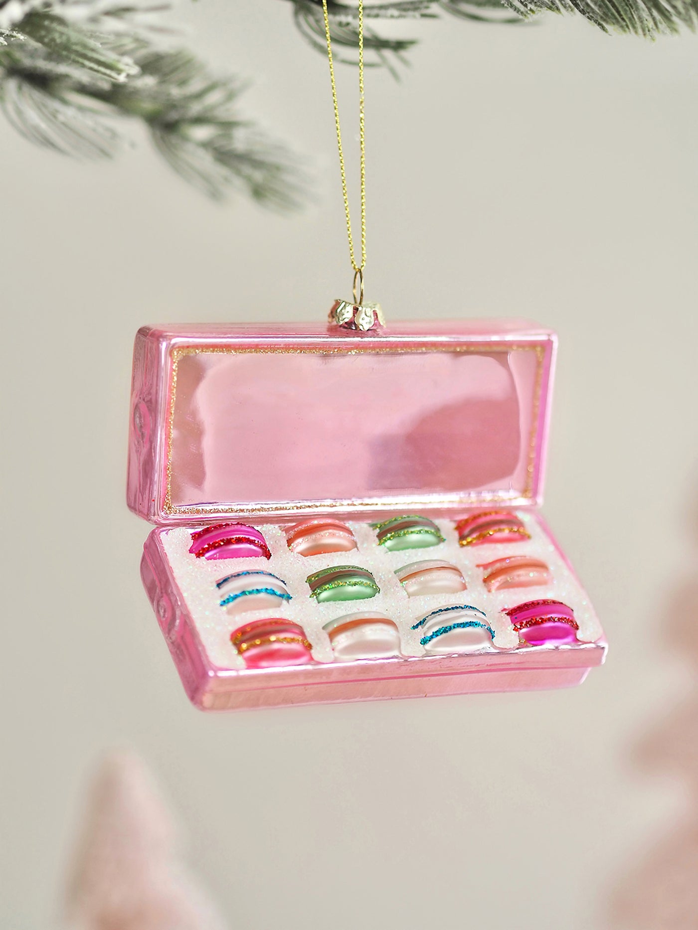 Pink Box of Macarons Ornament