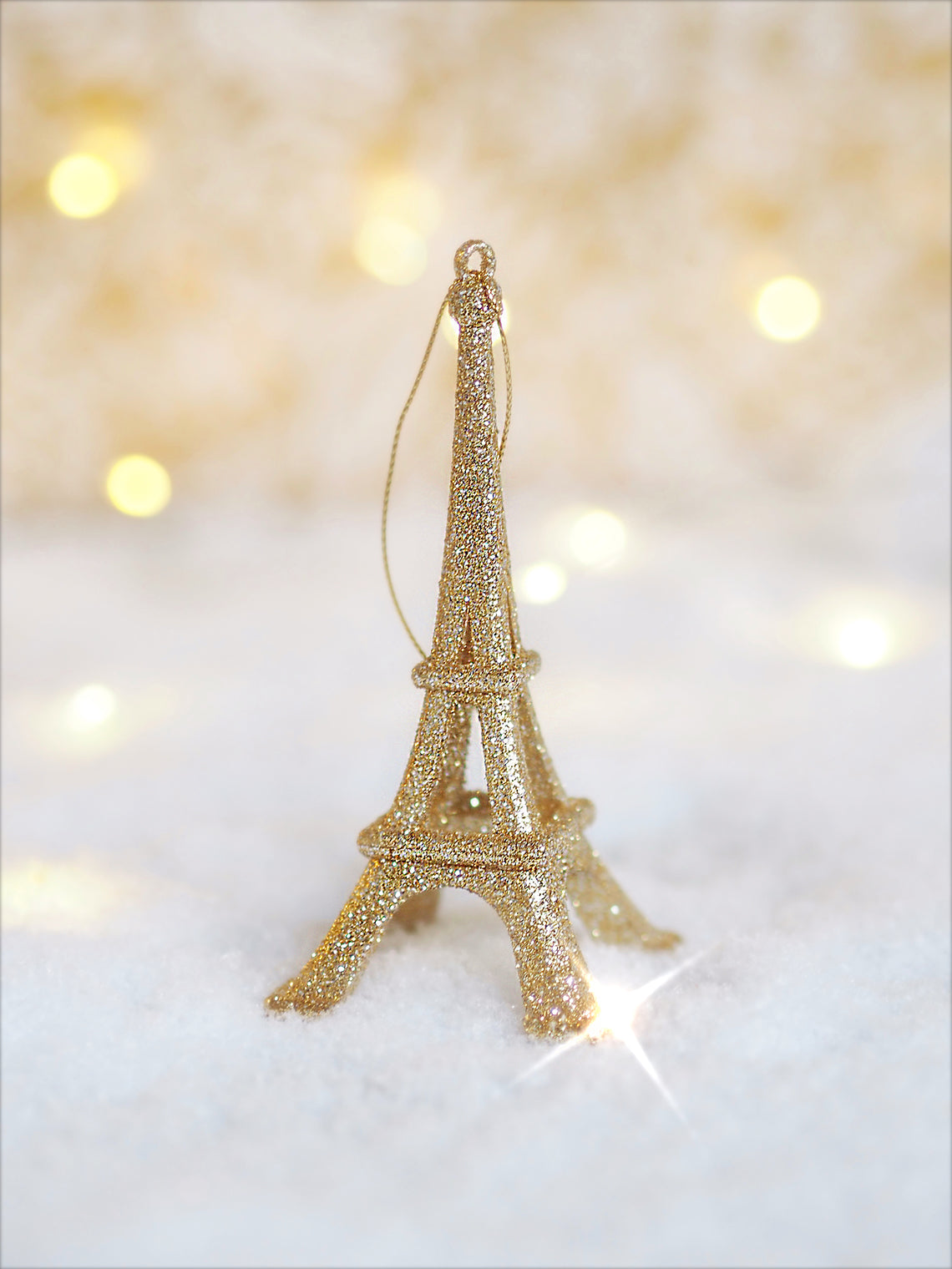 Gold Sparkling Eiffel Tower Ornament