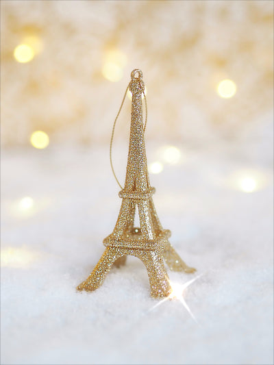 Gold Sparkling Eiffel Tower Ornament