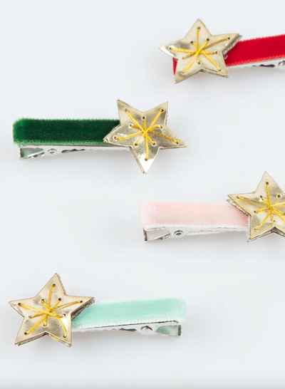 Gold Star Hair Clips