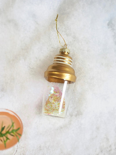 Gold Cocktail Shaker Ornament