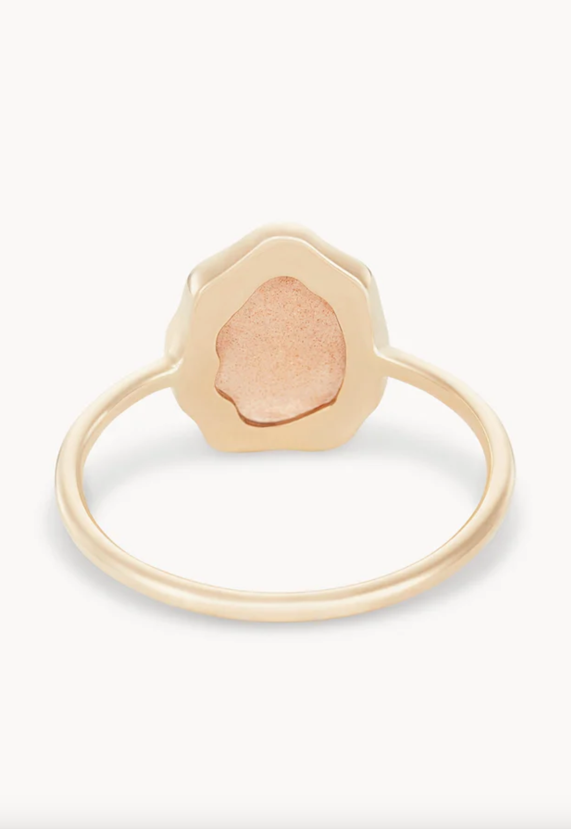 Peach Moonstone Mood Ring | 14K Gold