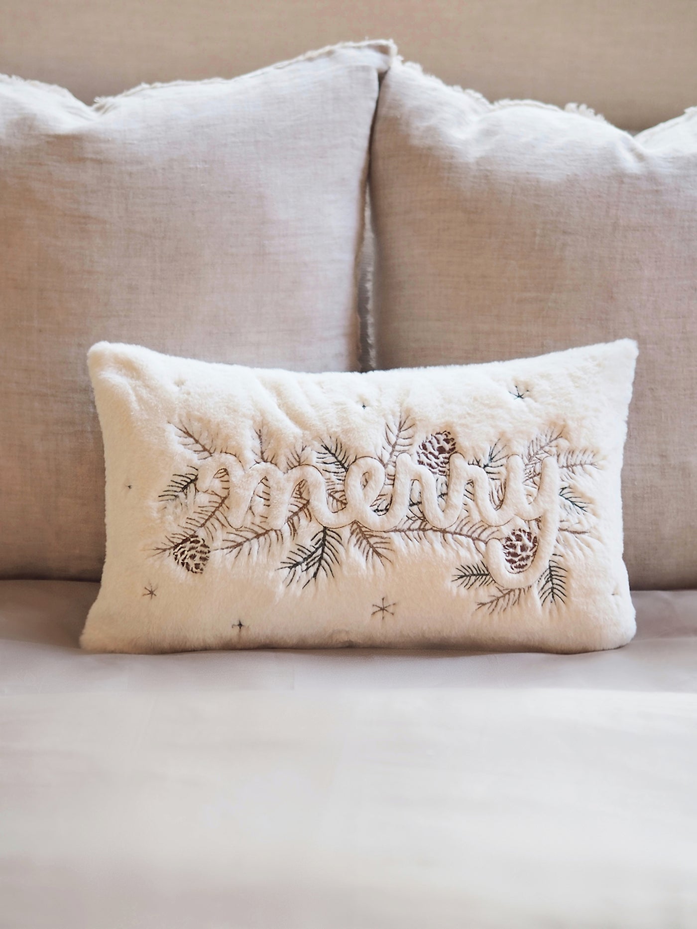 Frosted Merry Pillow | 12x20