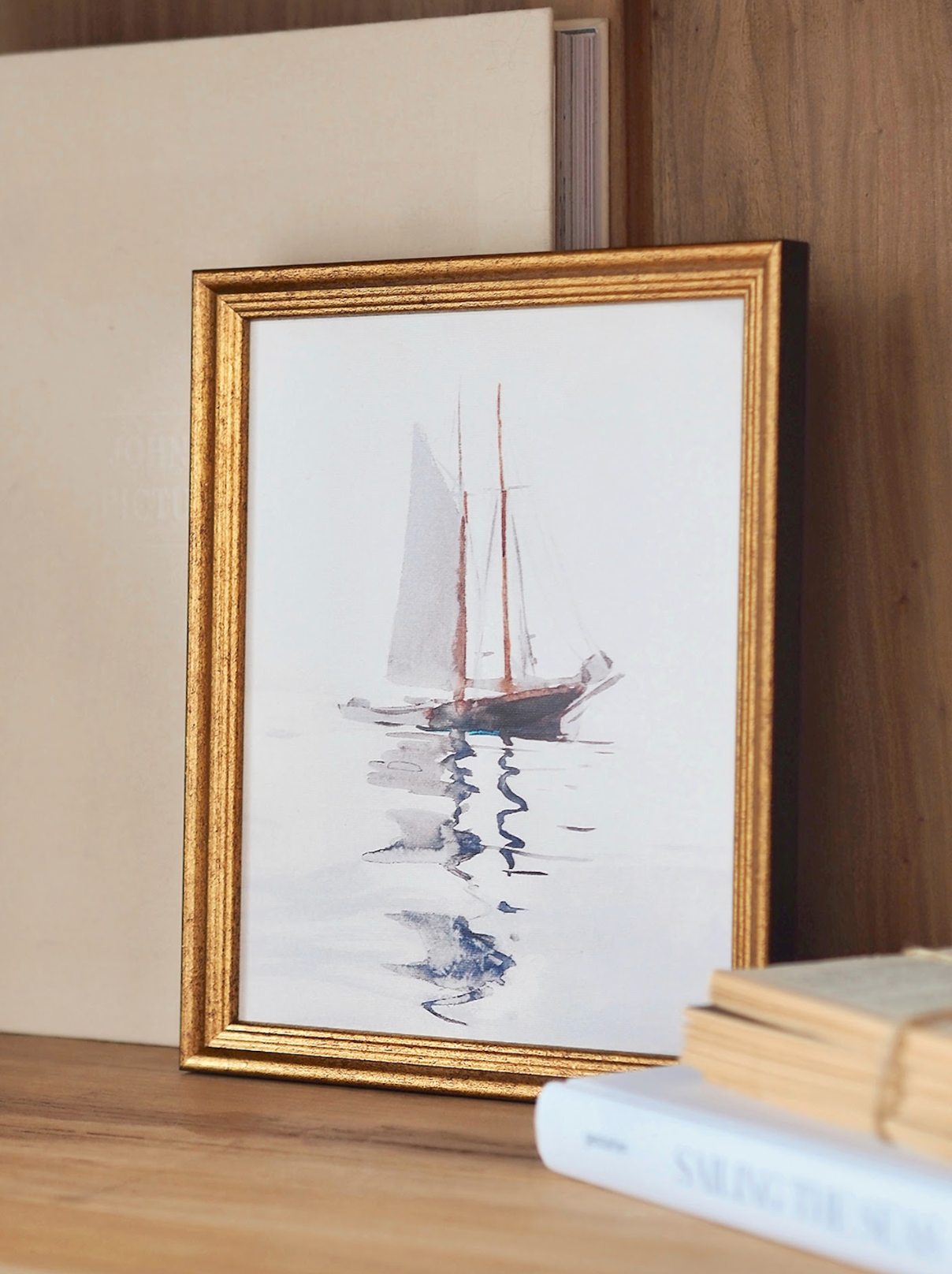 Sailboat Framed Canvas Print | 8x10