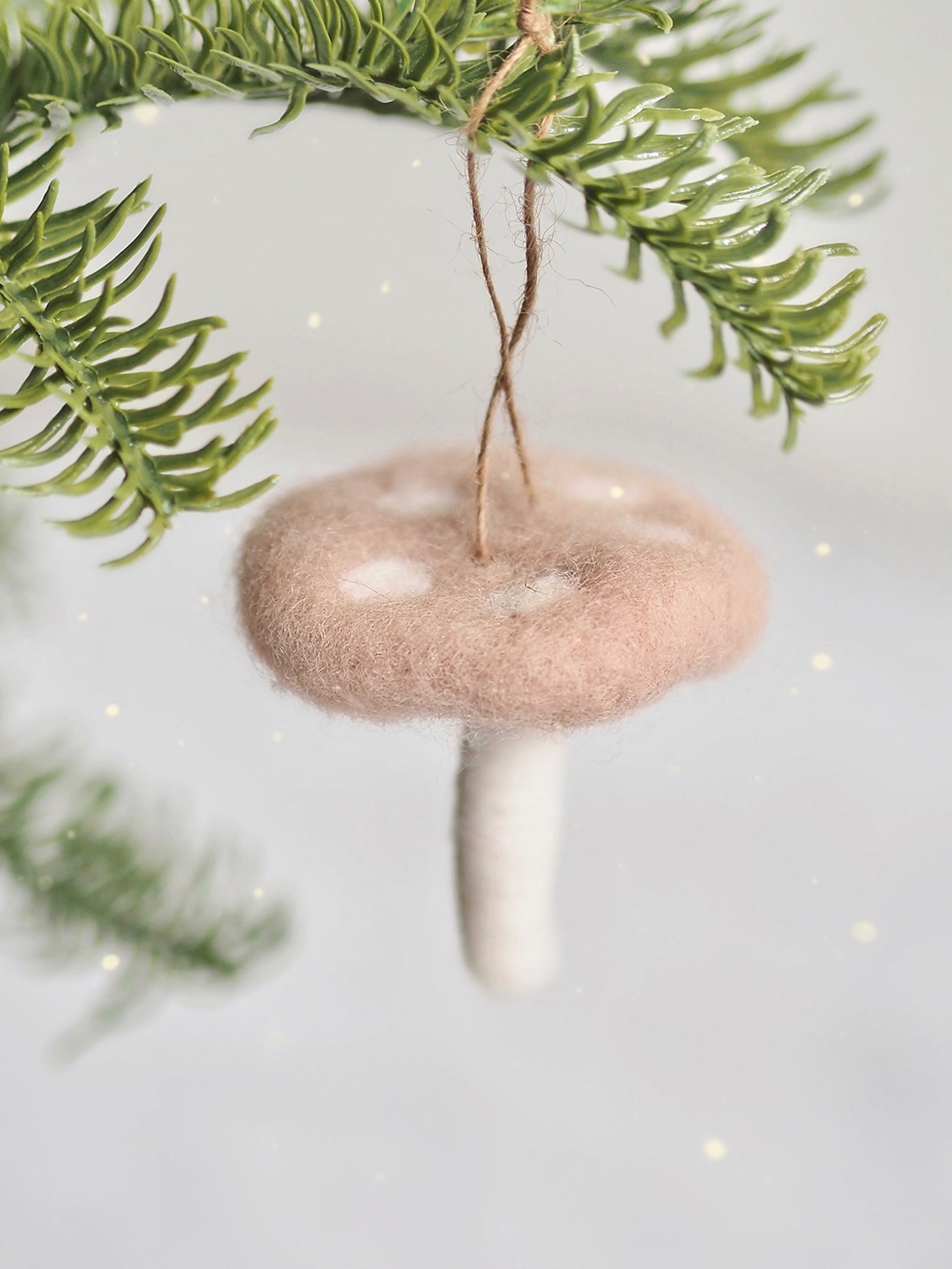 Felt Dotted Mushroom Ornament