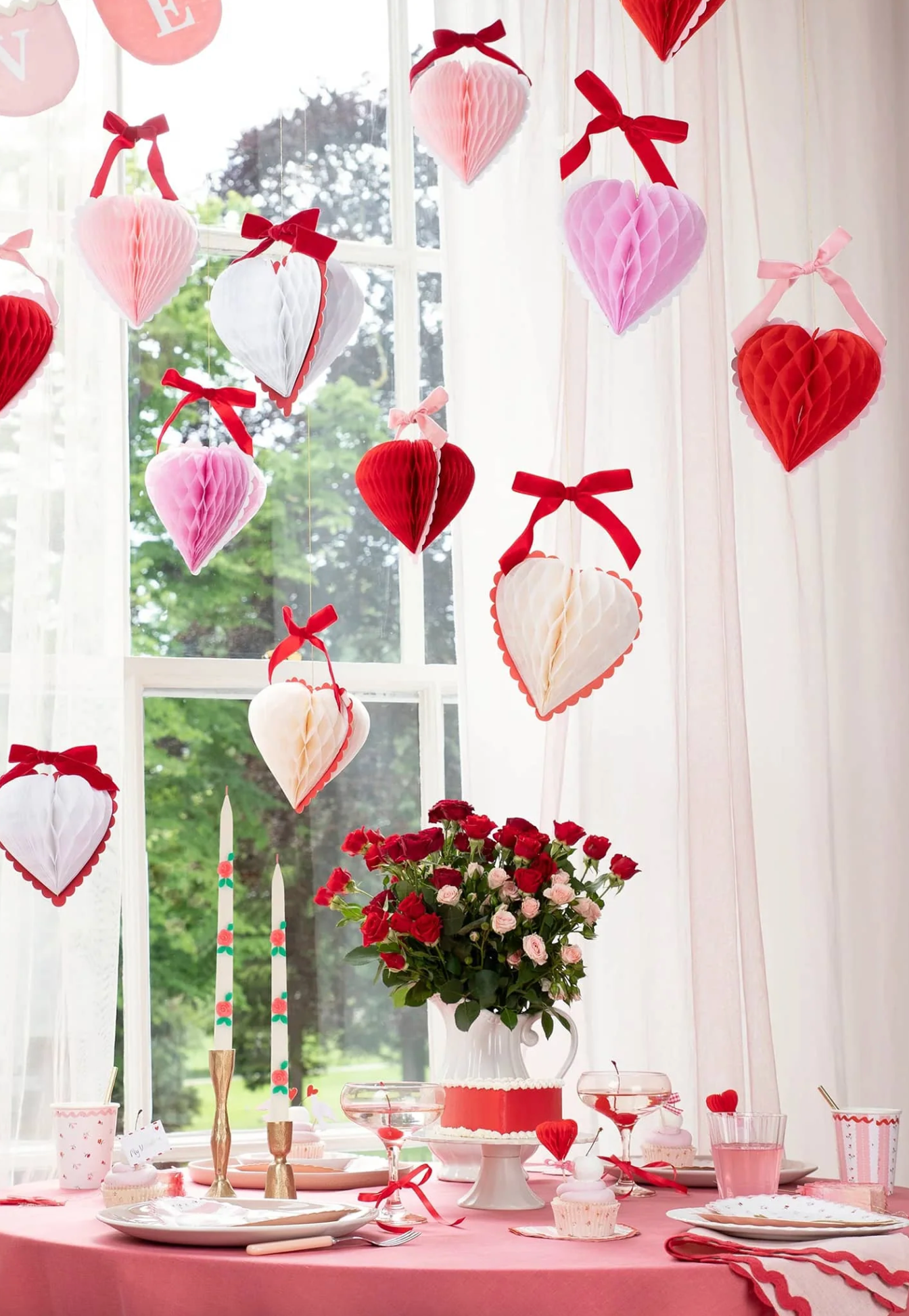 Honeycomb Heart Decorations