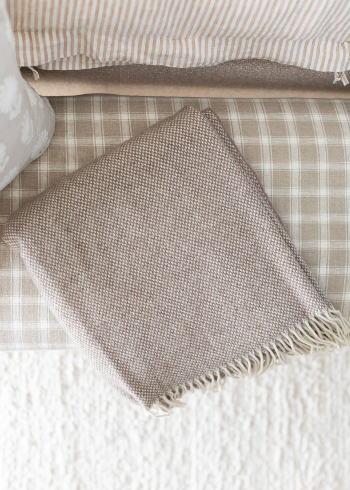 Juno Taupe Cashmere Throw