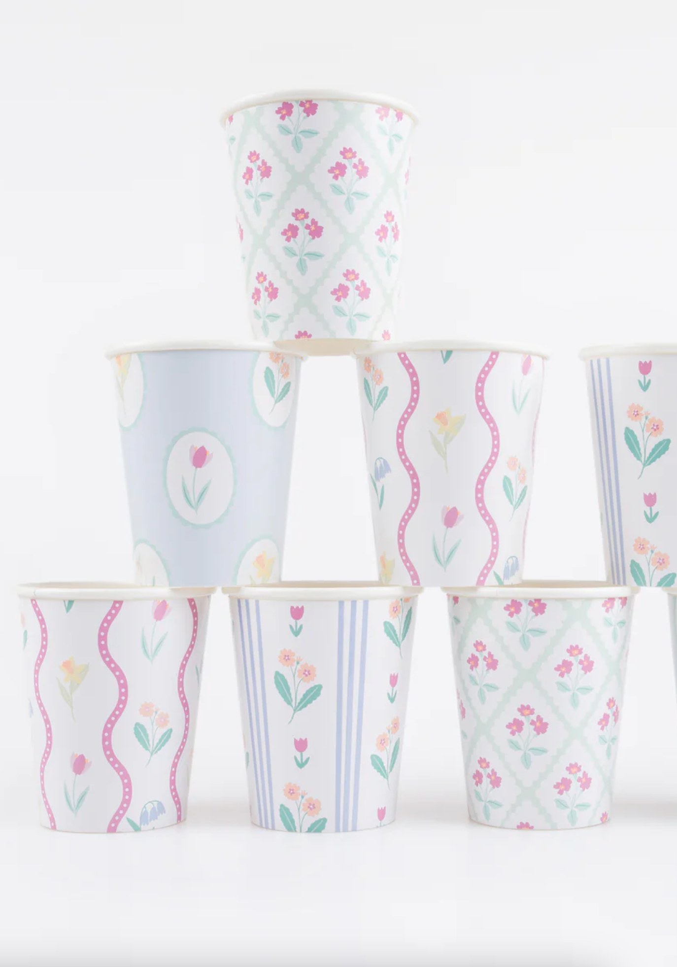 Flower Pattern Cups