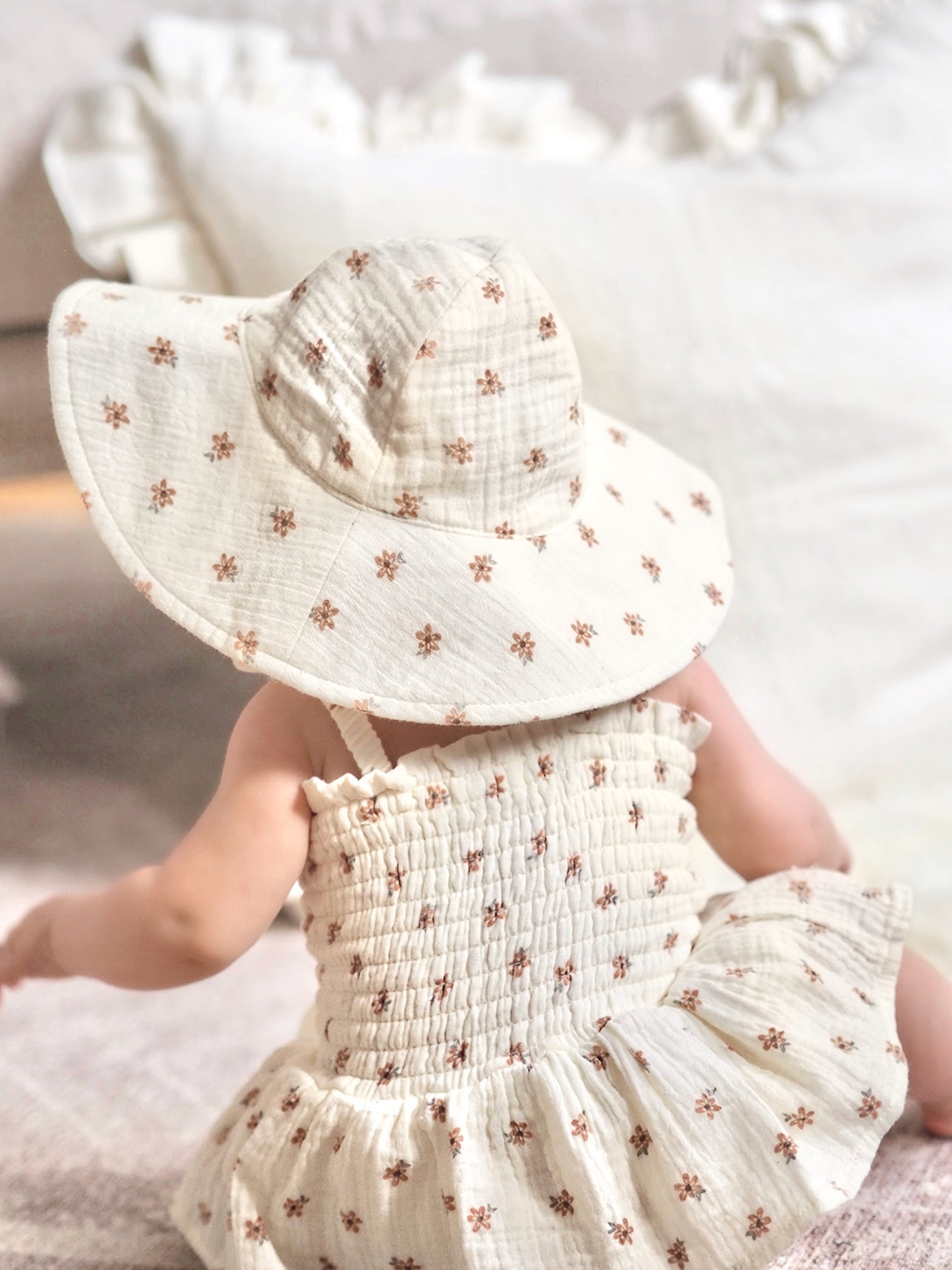 Bitty Blooms Wide Brim Sunhat