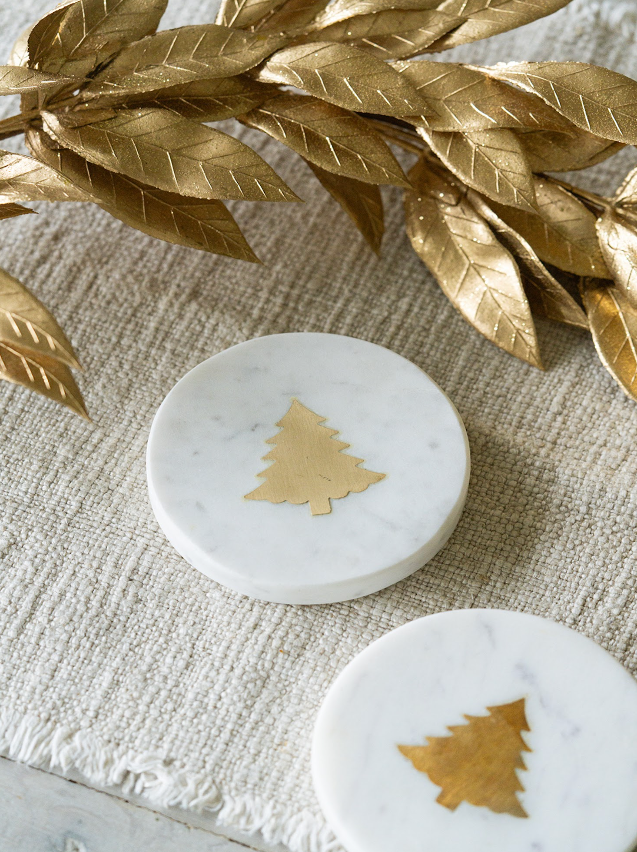 Holiday Tree Marble Coaster