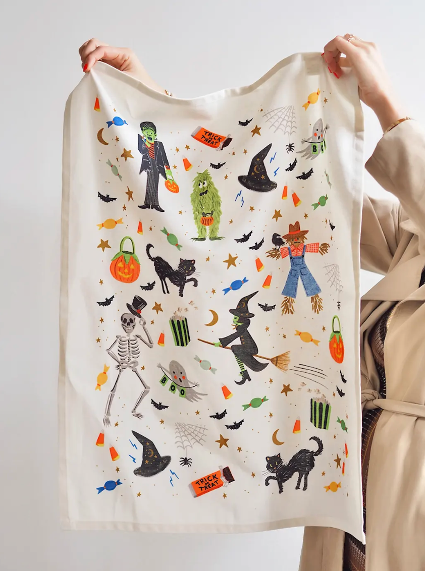 Halloween Parade Tea Towel