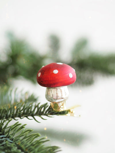 Mini Amanita Mushroom Clip Ornament