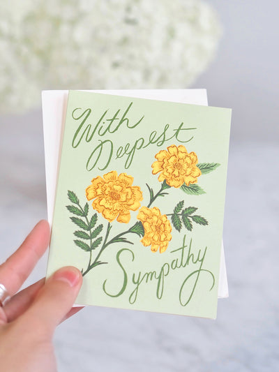 Marigold Sympathy Card