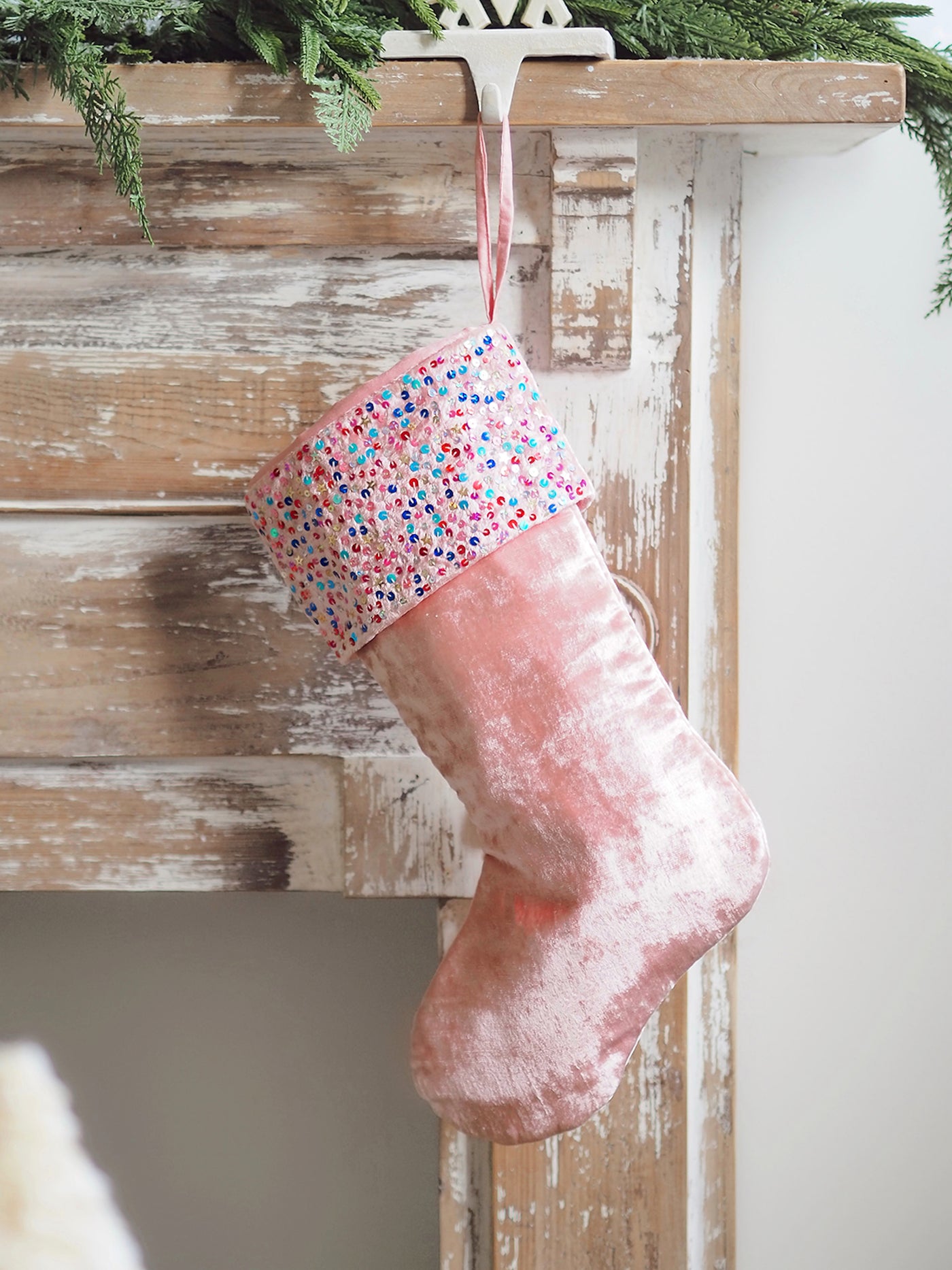 Sequin Pink Stocking