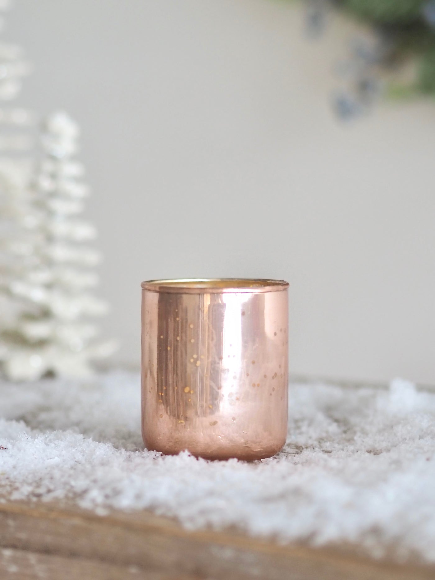 Blush Speckled Mercury Tealight Holder