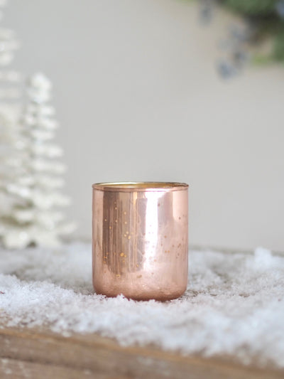 Blush Speckled Mercury Tealight Holder